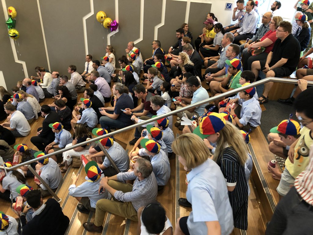 Another amazing @CodeCadets event at @CanberraGrammar, launching the exciting programme for 2018. Snow Centre decked out in style to welcome 246 (!!) boys and girls in CodeCadets, CodeCadets Extension and taking coding courses at CGS this year. Inspired and proud.
