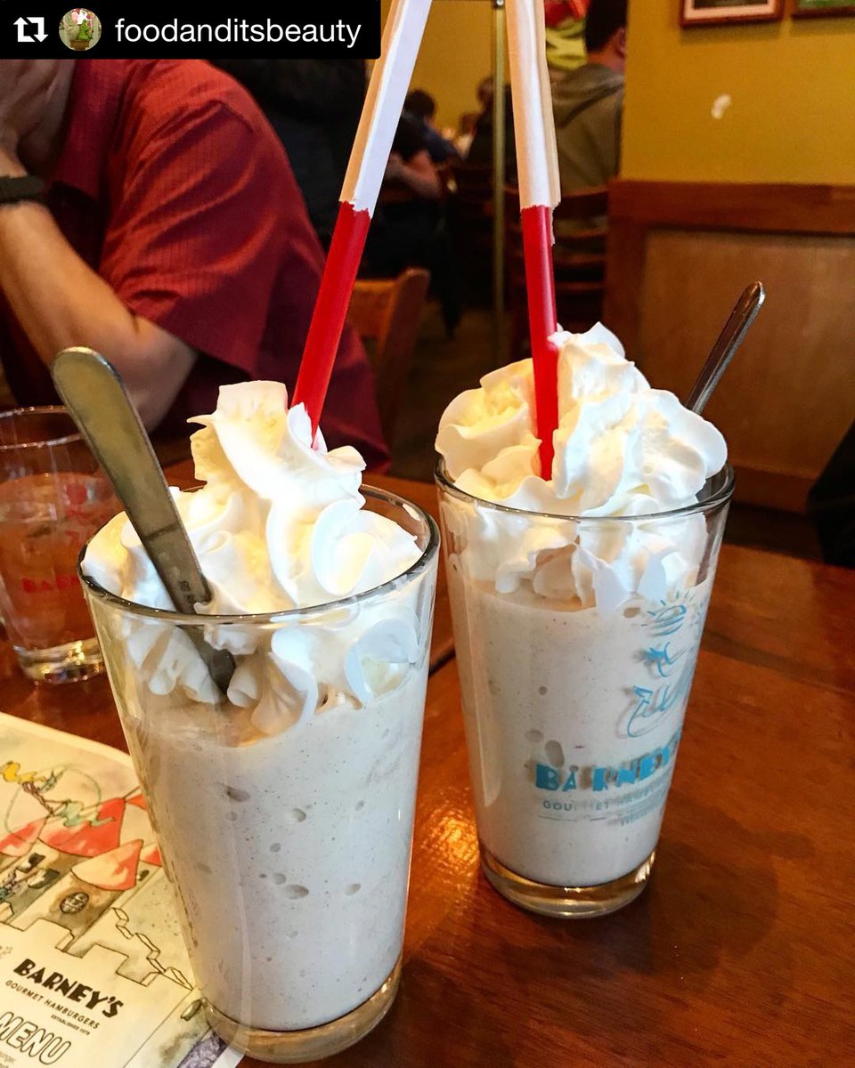 BarneysBurgers's tweet photo. I’ll be dreaming of these...#Repost @foodanditsbeauty
・・・
Saturday nights-Barney’s cinnamon milkshake #firsttime #bayareaeats #food #milkshake #barneysburger #yum #food #dessert #junkfood #saturdaynight https://t.co/VcFXTK2Imk