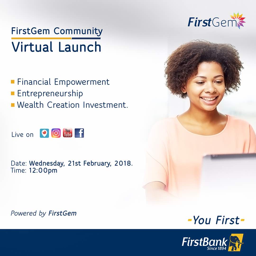 stevetosin's tweet photo. *Financial Empowerment
*Entrepreneurship
*Wealth Creation Investment
Tips & tricks that would help you succeed financially as a woman?
Join @FirstBankngr live broadcast by 12pm today on IG, FB, Periscope & Google Hangout. #FirstGemVirtualLaunch #FirstSocial https://t.co/NS6ILifenx
