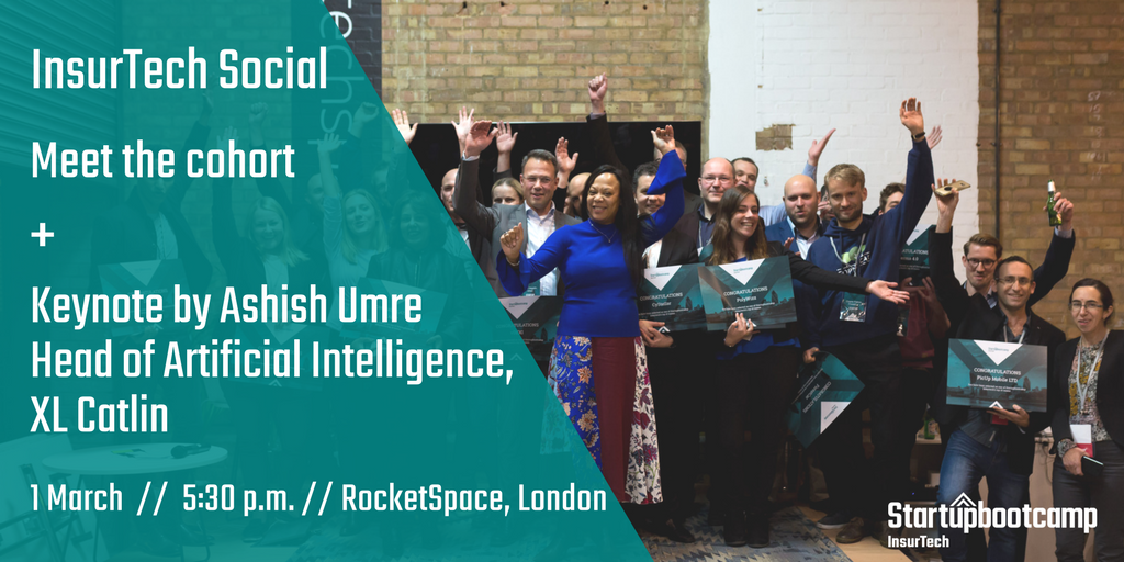 RMI_InsurTech's tweet photo. Join us for our March 1 social! You'll hear from 5 of our #InsurTech startups in addition to XL Catlin's Head of Artificial Intelligence who'll be discussing how AI is impacting the insurance industry. Register: https://t.co/TENlPnRZl3 https://t.co/9JtPOBxEUA