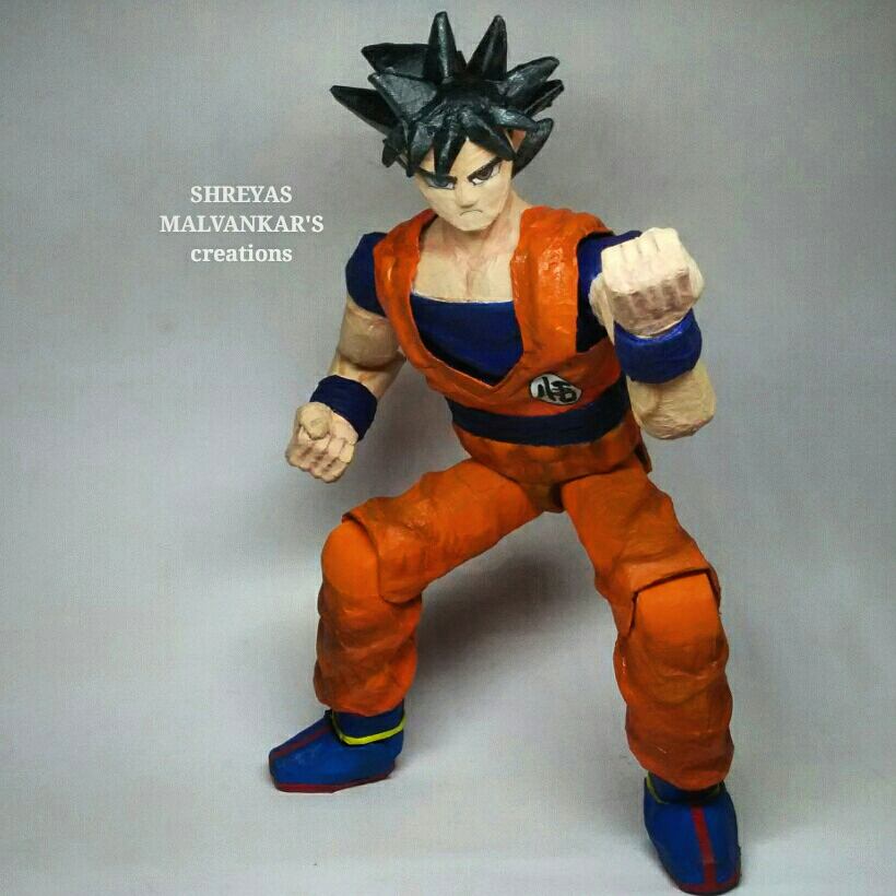 Ultra Instinct Goku #cardboard #handmade #handcrafted #toydesigner #creation #artist #cardboardart #papermache #paperclay #hobby #cardboardtoys #cardboardtoydesigner #handmadecraft #handcraftedtoys #cardboardactionfigures #goku #cardboardgoku #handmadegoku #dragonballsuper #anime