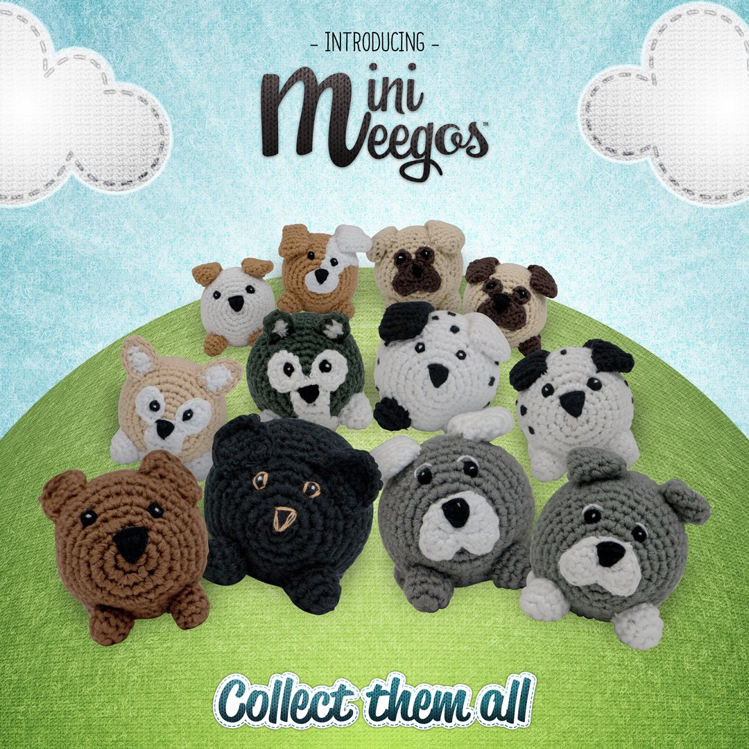 mymeegos's tweet image. Introducing Mini Meegos, the cutest collectable plush around! Match your Meegos with their Minis to complete your family tree and learn all about your cuddly crochet friends online #MyMeegos