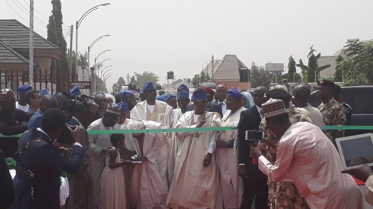 s_adamawa's tweet photo. President Buhari commissioned some of the completed road projects in Yola the Adamawa State. Tuesday,02-2018. https://t.co/drPcmr2zFK