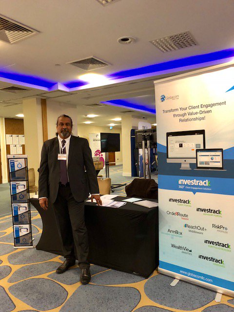 GlobacomLLC's tweet photo. Digital Integration in Wealth Management'18 in #London.  Come drop by our booth #17 to meet our CEO and team.

#DigiWealth18  #Arenafinancial https://t.co/HUzHYls5xC