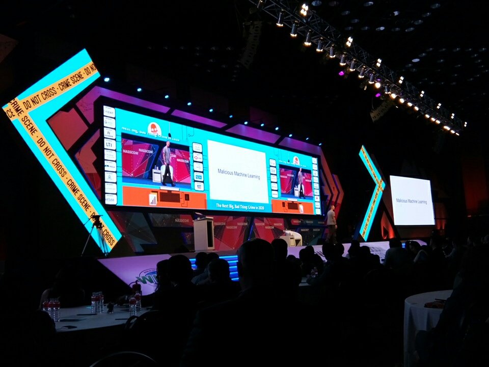 One of those sessions at an event #NASSCOM_ILF #NASSCOM_ILF #WCITIndia2018 that gets you pensive/scary about the future . Undoubtedly the best session the quote on #blockchain totally apt. @benhammersley Hyderabad is thoroughly enjoying this session