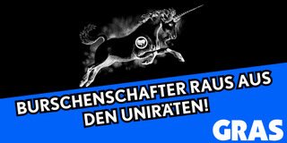 dieGRAS's tweet photo. Die schwarz-blaue Regierung entsendet Burschenschafter in die Unigremien. Das ist nicht tragbar! #KeinHufbreit den Rechtsextremen 

https://t.co/oPz2PxclYM https://t.co/jDFUwehMh1