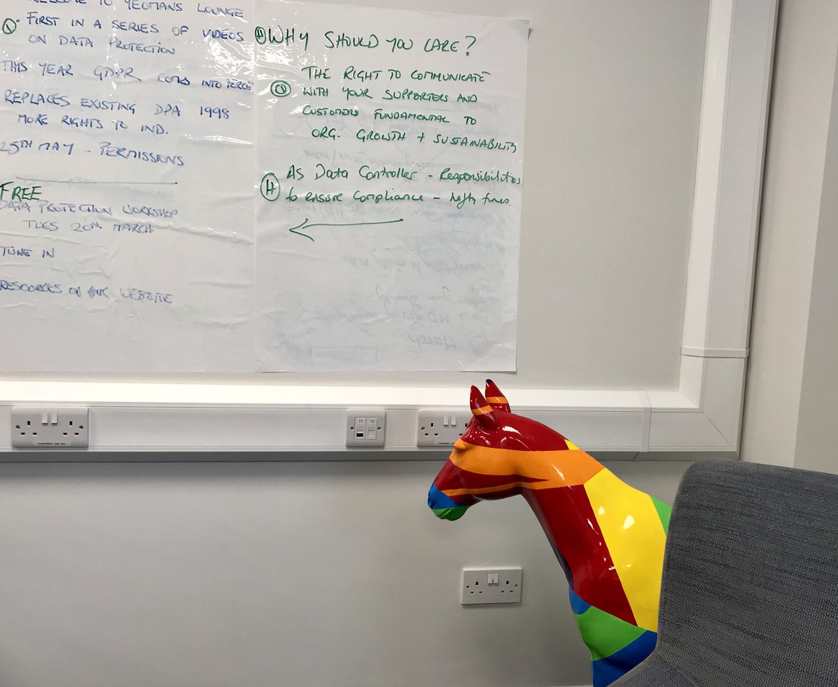 AboutTalent's tweet photo. Why the long face? Spotted at @Yeodelling - their #herdofthehospice keepsake seems very interested in their #GDPR seminar! #charitytuesday https://t.co/9Wa64M73U6
