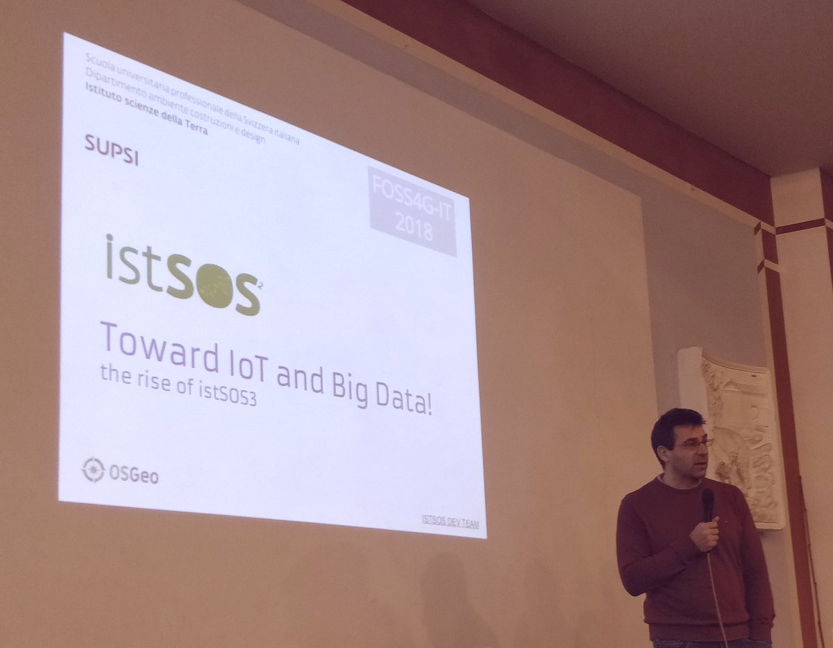 istsos's tweet image. The rise of istSOS3: implement IoT and BIG data with standards. First results presented at #FOSS4GIT, stay tuned 1st release is coming...@gfossit @OSGeo @SNSF_4onse @ict4water_eu @H2020Freewat