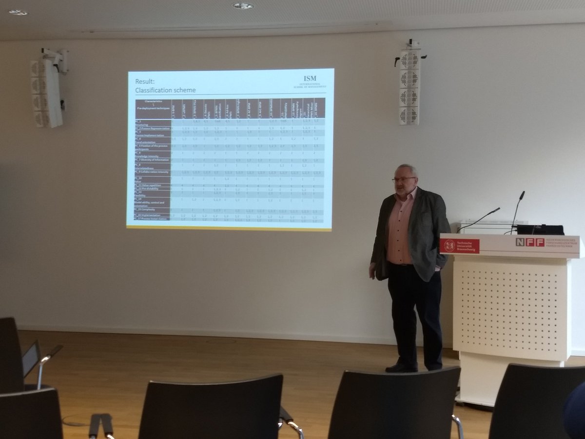 #modellierung2018 Albert Fleischmann talking on how to use business process management approaches for requirement engineering at the #REBPM workshop