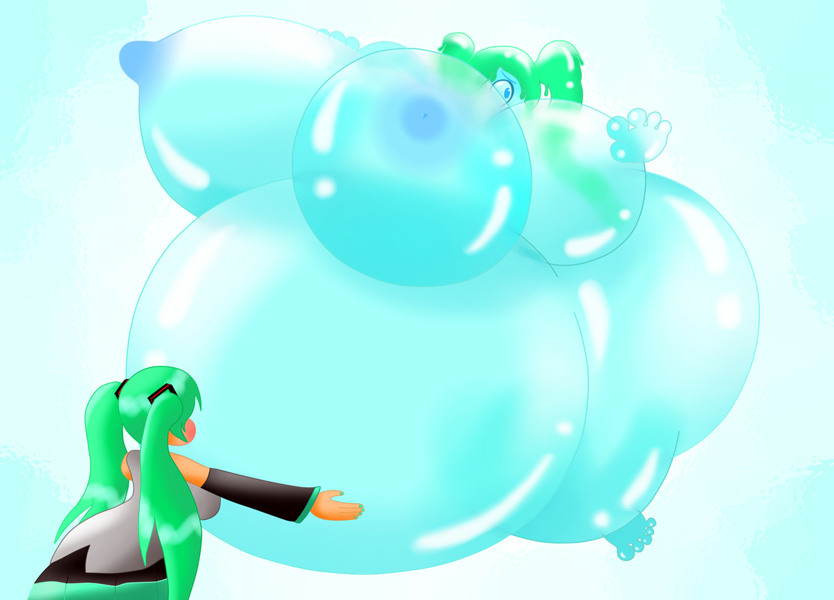 I planned to show this picture, if slime-Miku won in voting. 