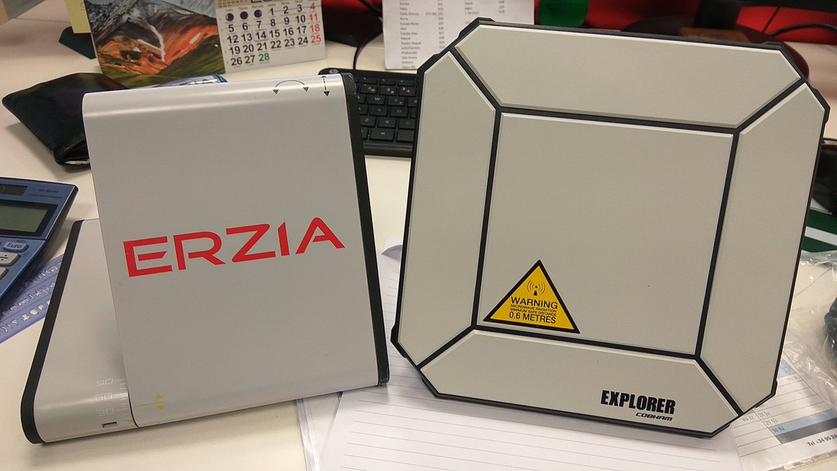 ERZIAItalia's tweet photo. Which one? The #iSavi or the #Explorer510? The smallest or the fastest? Both share the same network @InmarsatGlobal - Special thanks to @ASTSystems @TheASTGroup for the Explorer510 DEMO unit. https://t.co/zEYfhqgmBk