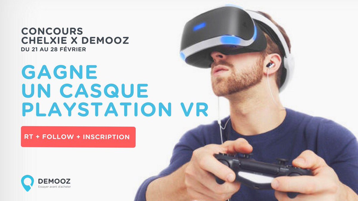 chelxie's tweet photo. 🏆 #CONCOURS 🏆

GAGNE TON CASQUE VR 🎮

Pour participer :
- #RT ce post
- Follow @Chelxie la plus belle et @Demooz_Fr
- Abonne-toi à ma chaine https://t.co/uP1c1VH7bW

Recevez votre mail de participation:
https://t.co/4MUKt8xe34

On peux dire merci Demooz en com ♥️
C’est cool! https://t.co/AuwoBnzsMy