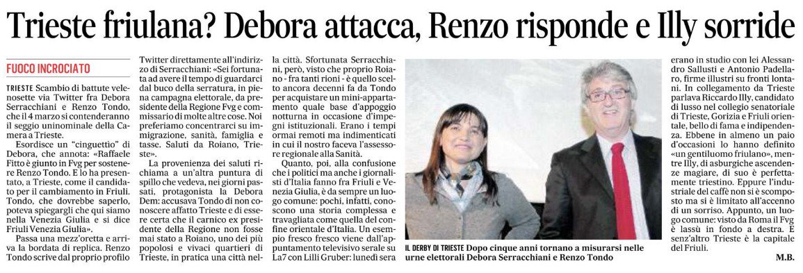 renzotondo's tweet photo. #elezioni2018 immigrazione, sanità, famiglia, tasse, lavoro e infrastrutture sono le nostre priorità. Le polemiche le lascio ad altri. Ma se mi attaccano,rispondo. Con garbo,consentitemi. https://t.co/vIDIAlRxu4