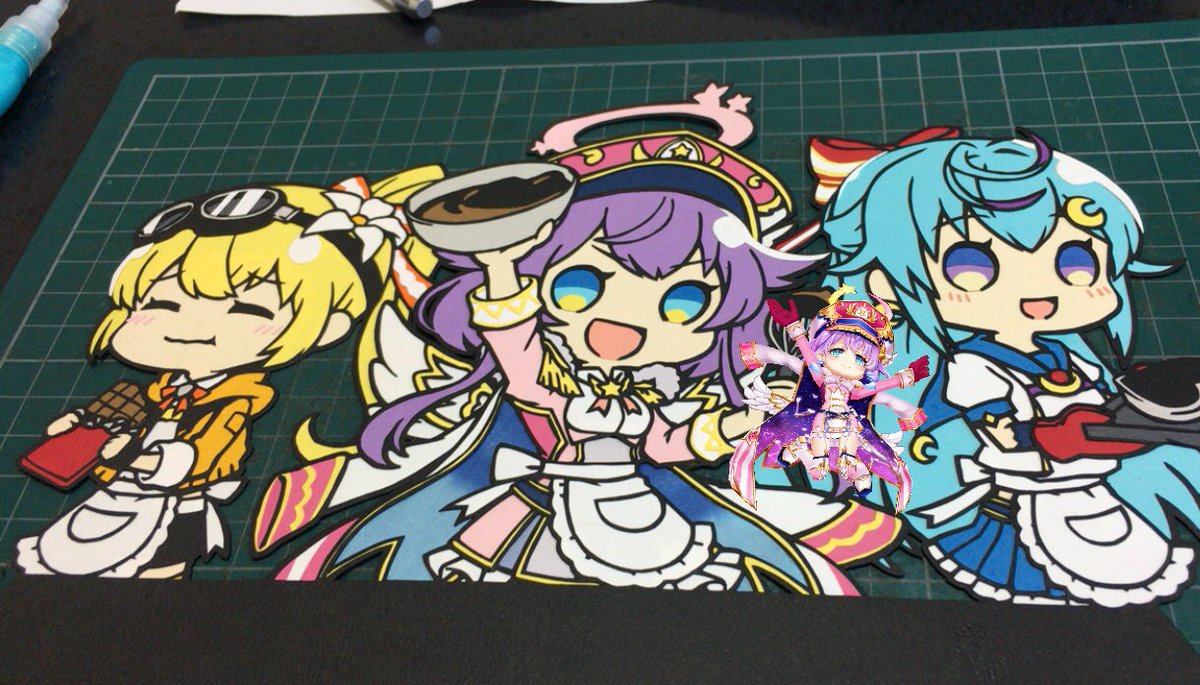 みむら ハッピーバレンタイン 遅 白猫プロジェクト 白猫切り絵 切り絵 ルカ セーラ チハヤ ぽんさんコンプおめでとう O