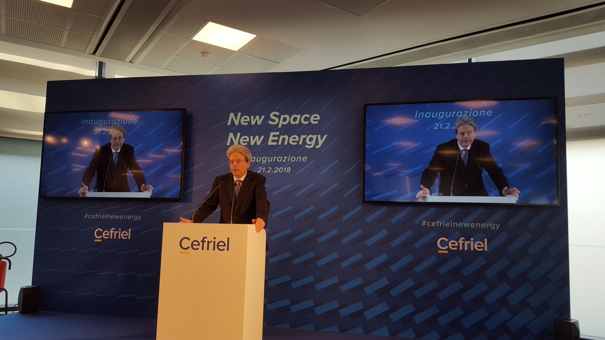 Oggi inaugurazione nuova sede <a href="/Cefriel/">Cefriel</a> punta di eccellenza nell'innovazione <a href="/ComuneMI/">Comune di Milano</a> #cefrielnewenergy