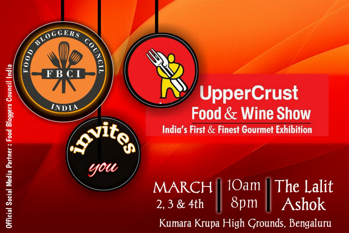 Now that's something I've been looking forward to going.
Food & Wine, it can't get better than this!
#UCFSBangalore #foodexhibition @TheLalitGroup
