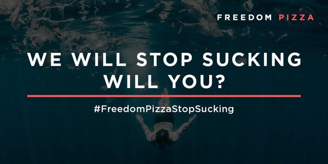 freedomdelivers's tweet photo. Tag and challenge YOUR favorite restaurant to #StopSucking. No more straws - less plastic! 🌊 #FreedomPizzaStopSucking #mydubai #Expo2020 #UAE https://t.co/L5Jp0fav0o