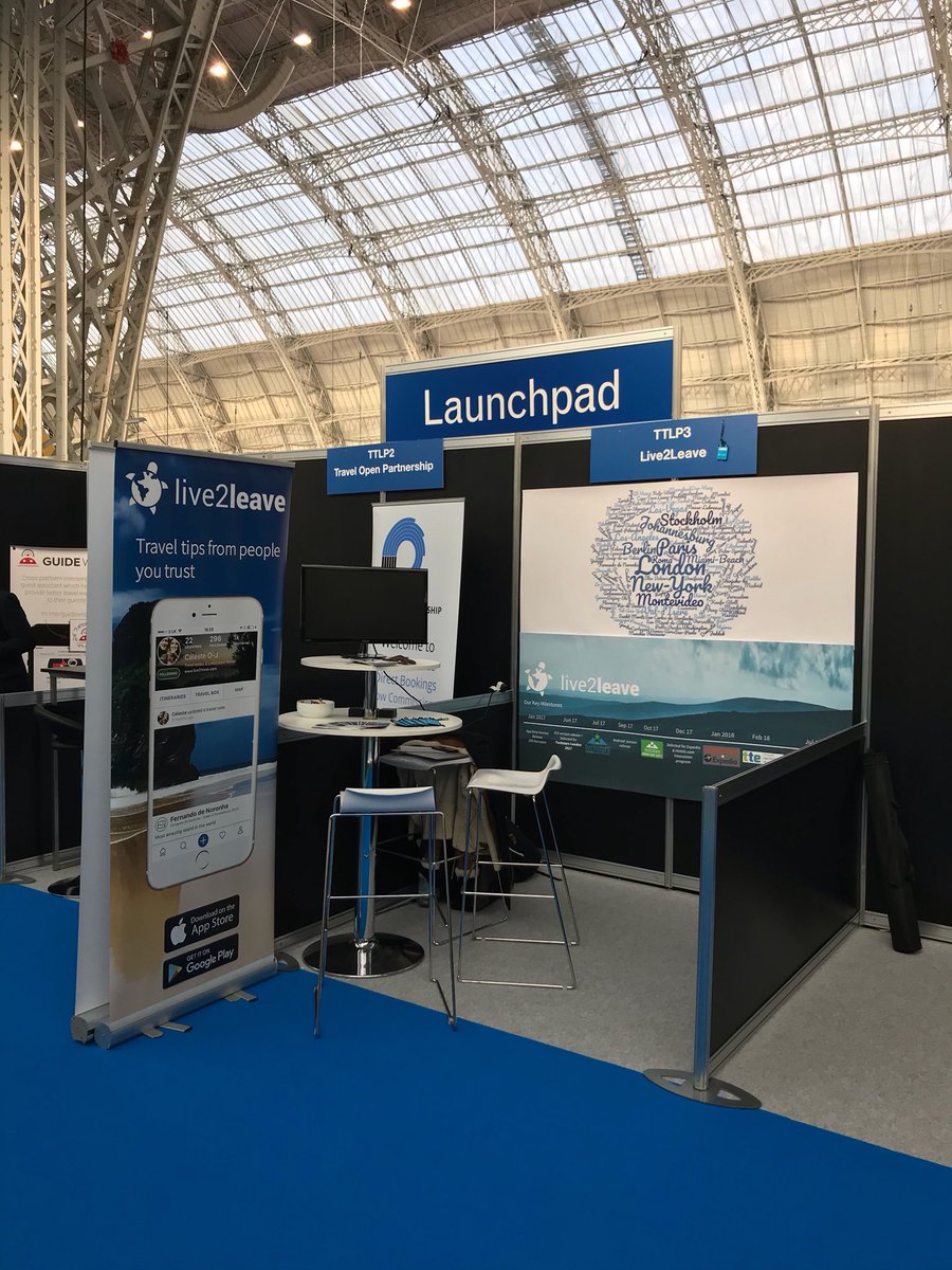 Live2Leave's tweet photo. All set at @TravelTechEu , come see us at stand TTLP3 at the Olympia, London and support us tonight at the Disrupt Award! #traveltechnologyeurope #TravelTuesday #travelexpo18 #TravelTech https://t.co/DEIs9Whcsy