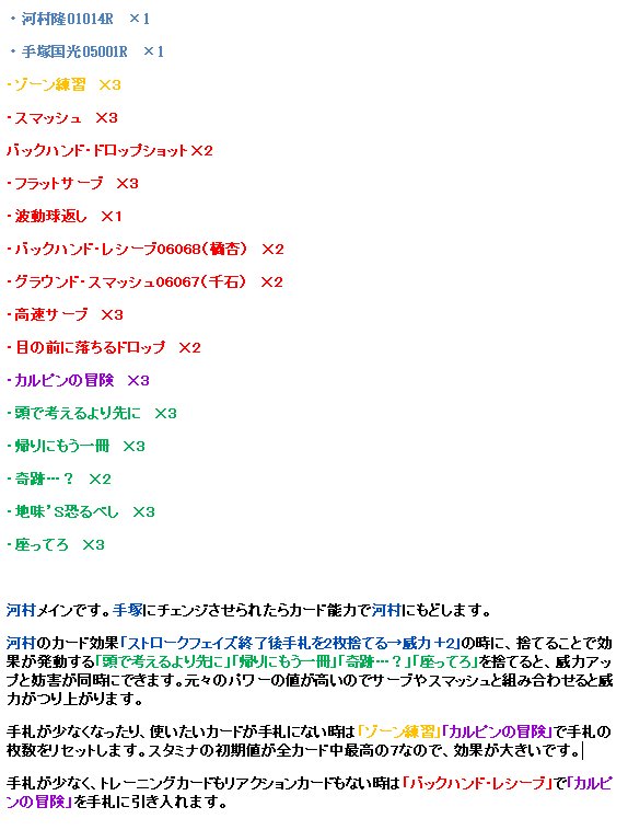 テニスの王子様 カードハンター 攻略 Tennis Card Twitter