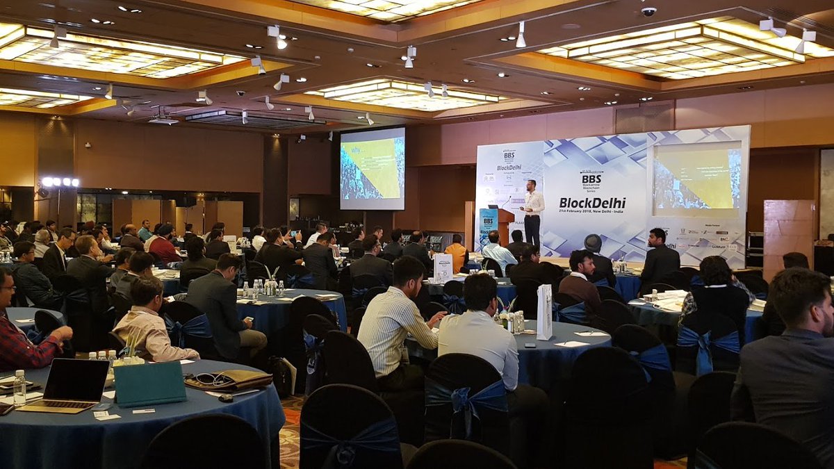 WeOwnMarket's tweet photo. We're at #BlockDelhi, pics from our CEO @Ragtschaa giving his presentation. https://t.co/fMgNNqIjAW