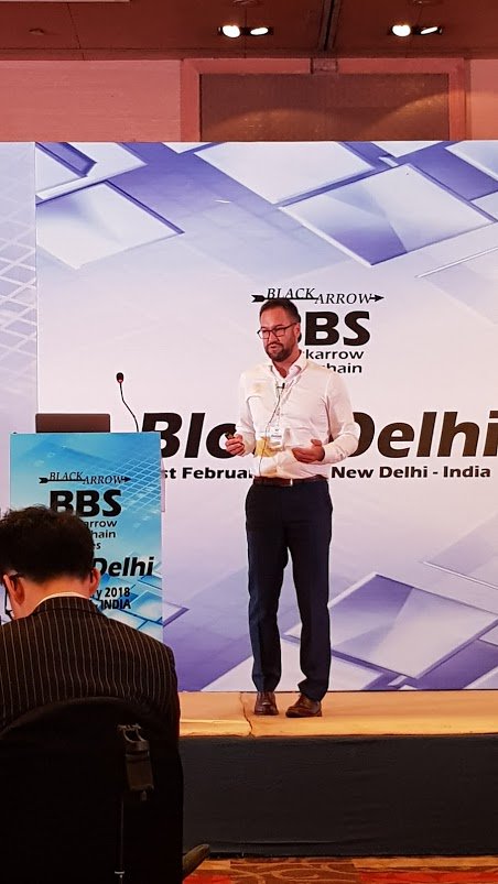 WeOwnMarket's tweet photo. We're at #BlockDelhi, pics from our CEO @Ragtschaa giving his presentation. https://t.co/fMgNNqIjAW