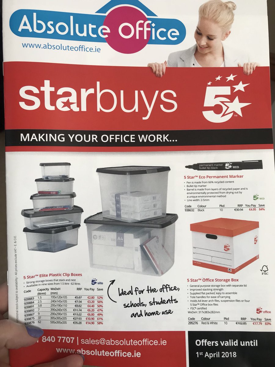 Our starbuys brochure is getting really good feedback with knock down prices