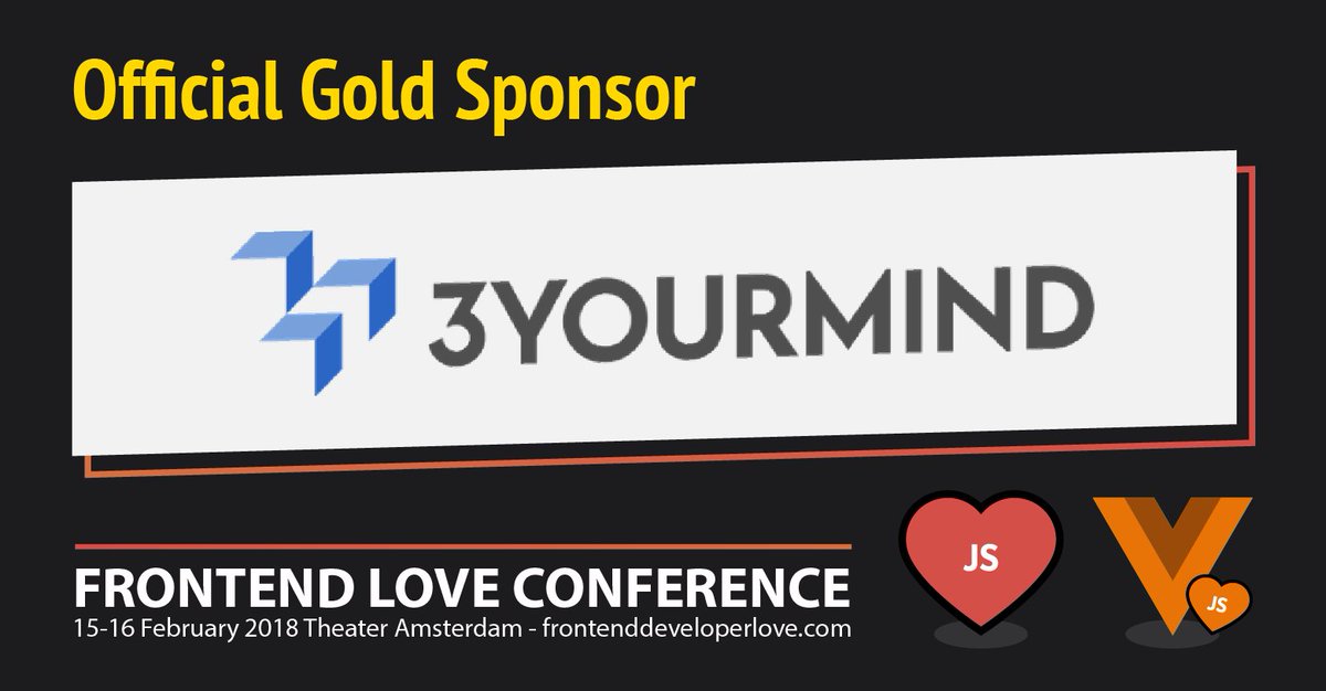 vuejsamsterdam's tweet image. We&apos;d like to thank @3yourmind for participating as gold sponsor at @vuejsamsterdam  and @Frontend_Love 

Awesome to have your support! 3yourmind.com

#frontenddeveloperlove #frontend #vuejsamsterdam #javascript #html #webdeveloper #css