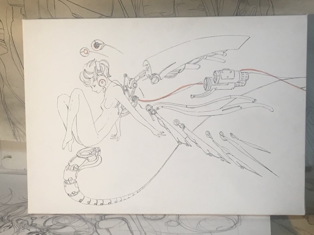 この頃白黒の絵に一色だけ入れることを実験的に
なんかいい方法ないかなあ 