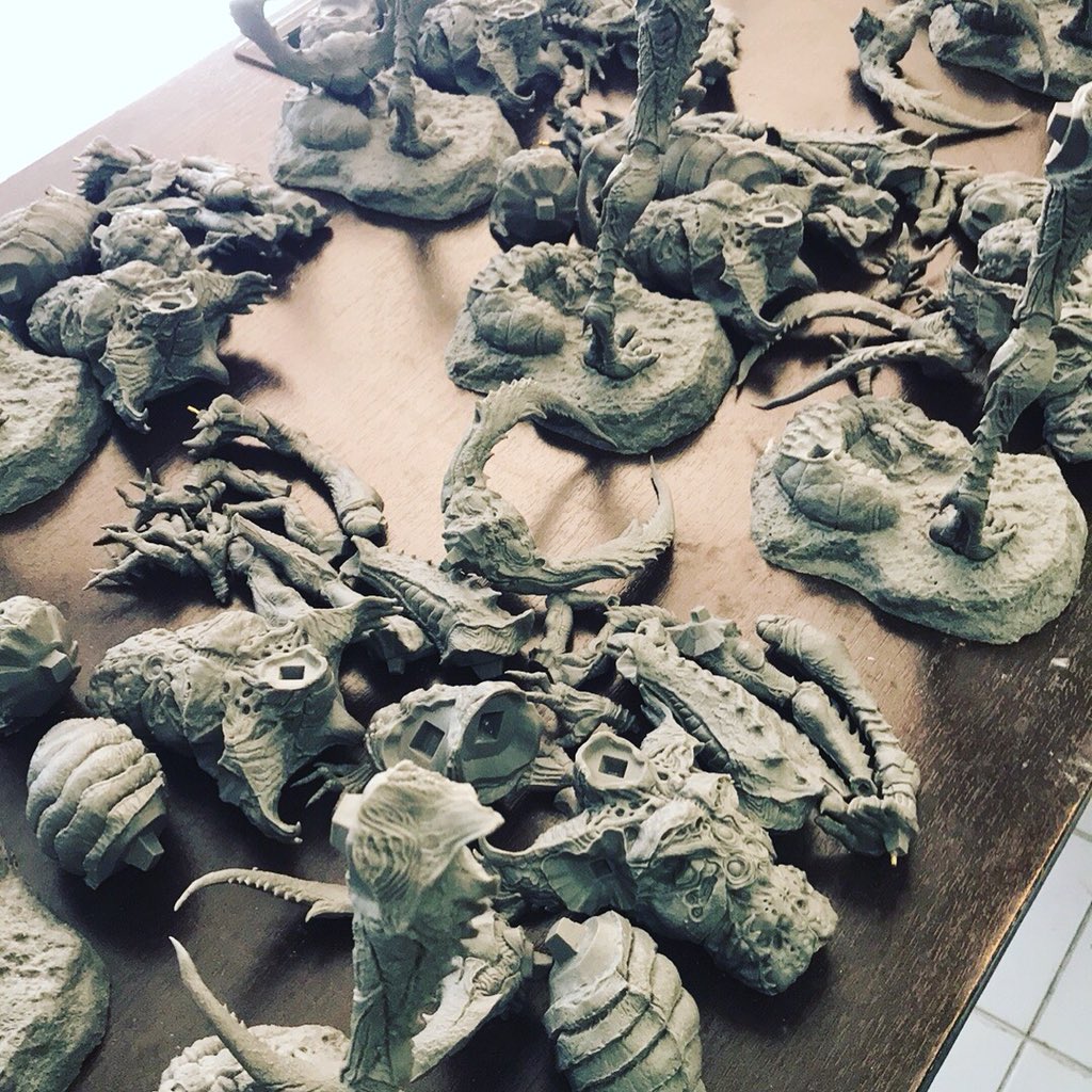 Baizilla's tweet image. Lucanus ready for ship out next week #statue #resinkit #kaijusmuggler