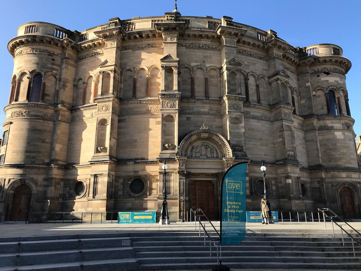 FindAPhD's tweet image. The sun is shining in #Edinburgh for the last &amp;amp; final #PostgradLIVE study fair. Come &amp;amp; meet us and over 20 top unis at the stunning @mcewanhall @EdinburghUni We're here until 3pm #studyfair #phdchat