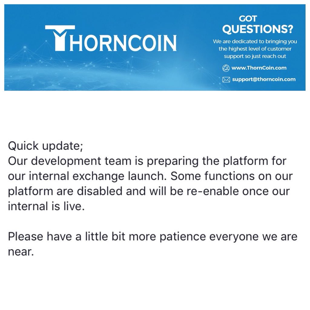 ThorncoinCom's tweet photo. Quick Update, exchange coming soon! Register today to begin earning with thorncoin. 

#bitcoin #thorncoin #interest #litecoin #crypto #cryptocurrency #cryptonews #market #staking #mining #ethereum #invest #investor #token #blockchain #marketcap #investor #exchange #coins #update https://t.co/3qD5ErLhh2