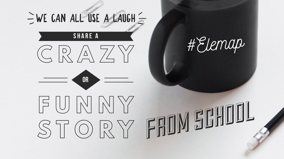 meredithakers's tweet photo. We can all use a laugh...
Share a crazy or funny story from School! #ElemAP https://t.co/FsuoUUymJx