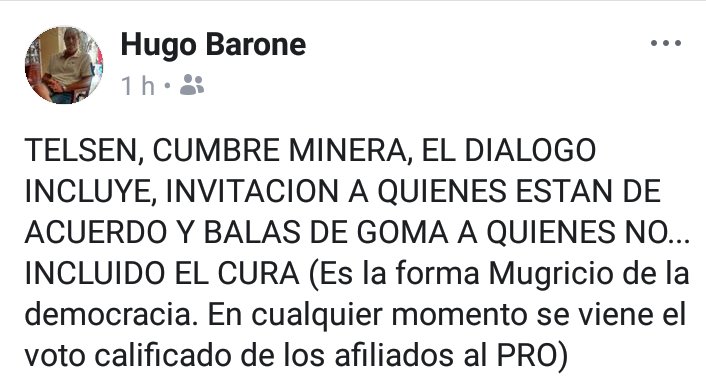 rperiodismo's tweet image. Posturas facebookeras sobre #CumbreMinera #Chubut