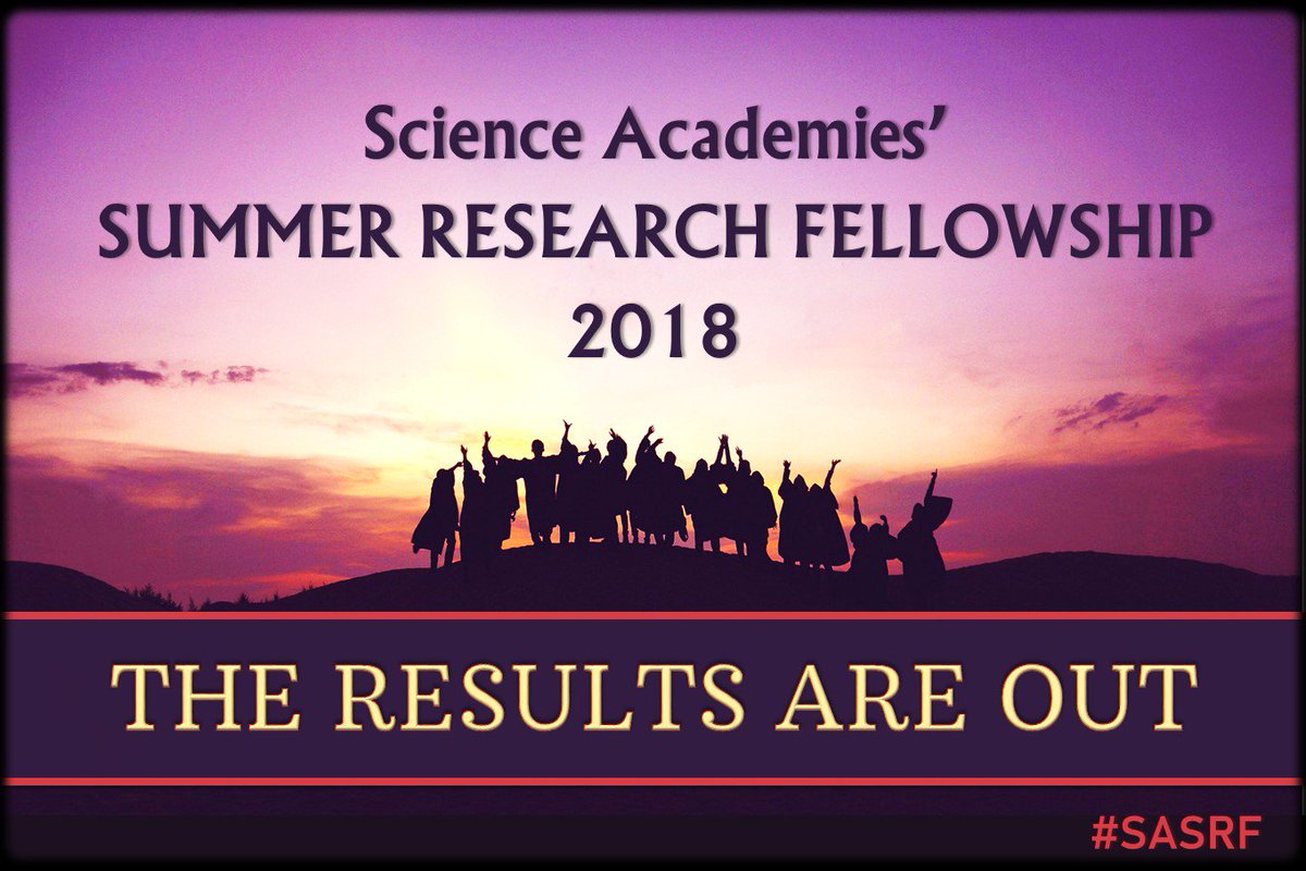 The Panel has decided!
#SASRF 2018 results are now out.
Applicants, If you don’t find your name in the list (@ goo.gl/jG2T7G ), worry not.
More names are being added.
Keep your fingers crossed!