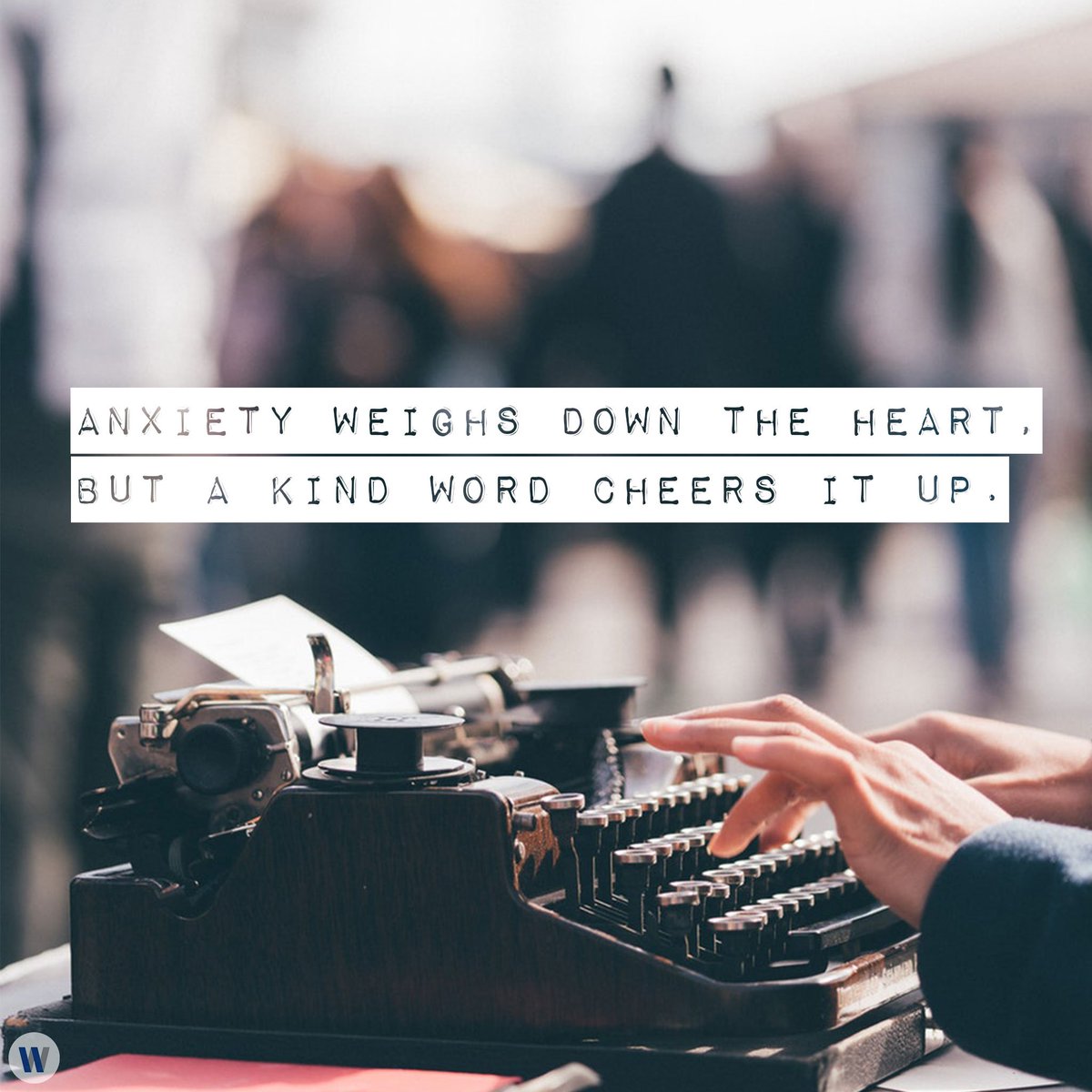 WillowCreekCC's tweet image. Anxiety weighs down the heart,
but a kind word cheers it up.
Proverbs 12:25 
#WillowCreekCC #LoveEveryoneAlways #OnlyGod