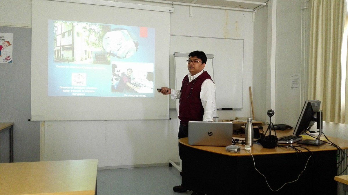 turkubioimaging's tweet photo. Our Global BioImaging Shadowing program visitor Dr. Santosh Podder from IISER Pune, India, talking about how to Enable Research in a Developing Country by shared imaging facility #globalbioimaging #iiser #microscopy #corefacility #shadowingprogram https://t.co/GxIp4GMh3t
