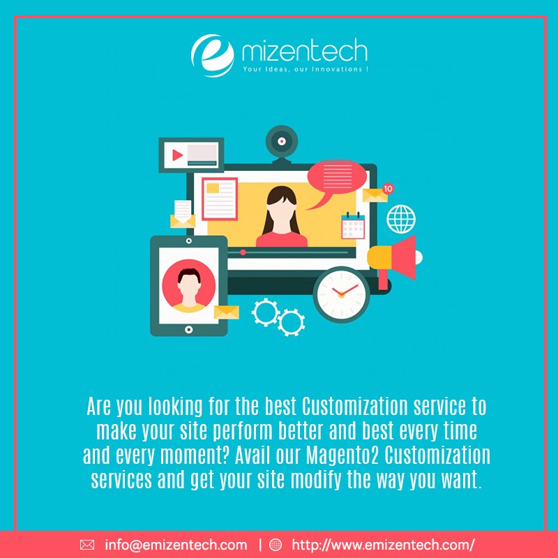 EmizenTech's tweet image. Are you looking for the best Customization service to make your site perform better and best every time and every moment? Avail our #Magento2Customizationservices and get your site modify the way you want. 
#Magento2 #MagentoDevelopmentAgency
goo.gl/DsC3ME