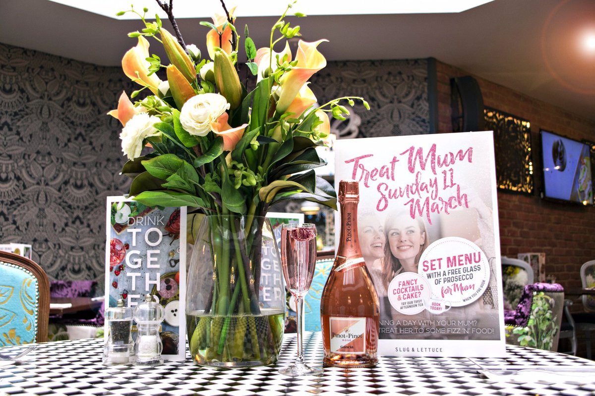 Want to treat your mum this Mother's Day?💐

We got you covered! Set menu with free prosecco for Mum!

Book now by emailing us on: bookings.s&amp;lsutton@stonegatepubs.con

#MothersDay #Sutton