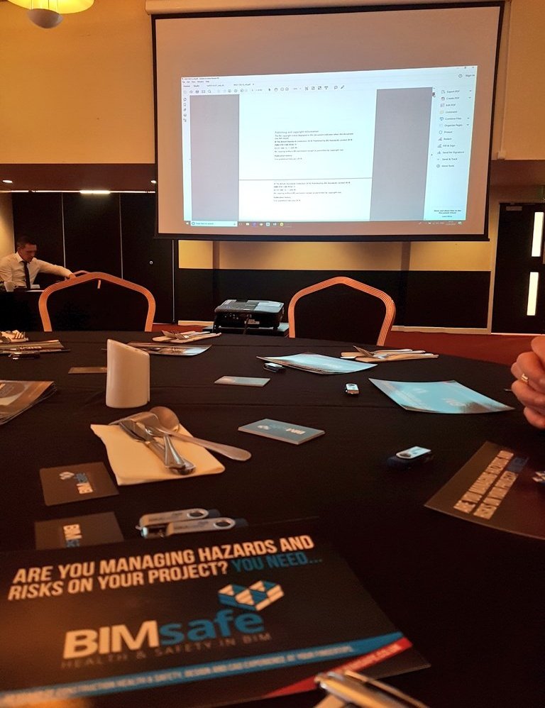 <a href="/BIMsafe/">BIMsafe</a> presenting the new PAS1192-6 document and their BIMsafe toolkit - embedding H&amp;S information into the model #BIM #healthandsafety