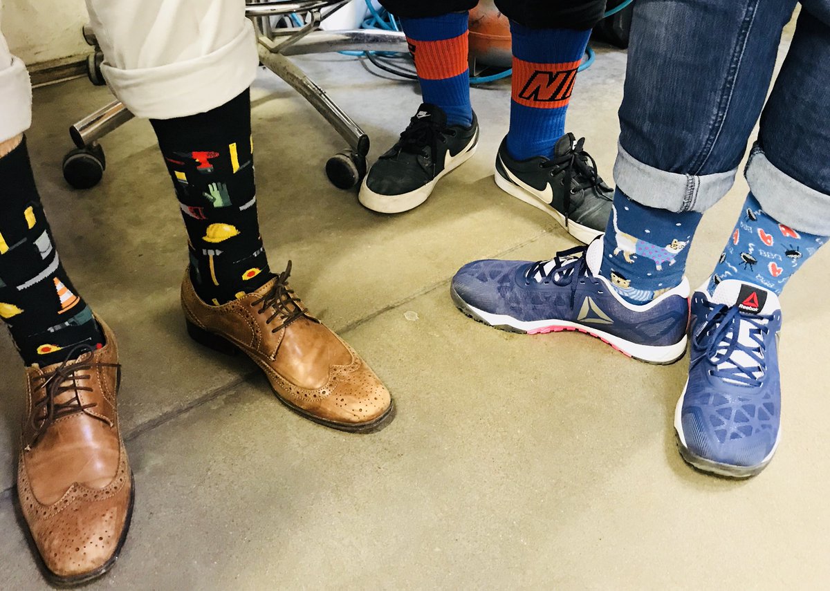 #crazysockday at @downtowntulsaHD  #homedepot we are CRAZY! 🤓🤡🤗 @smitty04 @jodievans262