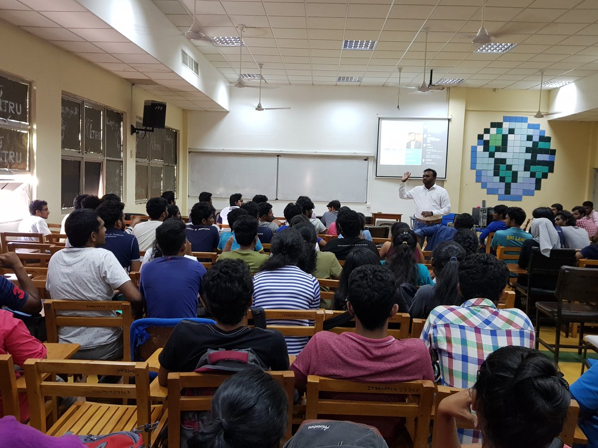 prajapriya's tweet photo. Microsoft Imagine Cup Awareness &amp; IoT Workshop at University of Moratuwa
Topics : Innovations / Azure Cloud / IoT &amp; Cognitive Services.
#Microsoft #Azure #AzureIoT #CognitveServices #MVPBuzz #Innovations #ImagineCup #WebQuarters #AzureIoTSquad #MVP https://t.co/Vv4jYaopHV