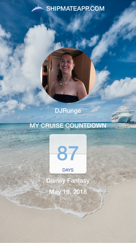 RungeDebra's tweet photo. #Cruise Countdown: 87 days until the #Disney Fantasy via @ShipMateApp https://t.co/PmVAAfYae7 https://t.co/bLolBCAh2Z