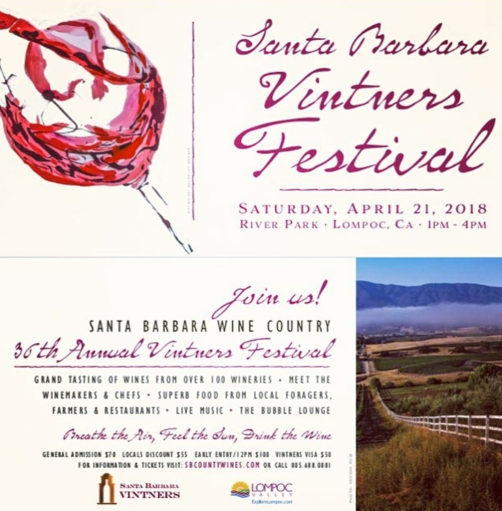 The California Guide (@calwebguide) on Twitter photo Santa Barbara Vintner's Festival is April 21st in Lompoc, California. <a href="/SantaBarbara/">Visit Santa Barbara</a> Santa Barbara Vintner's Festival is April 21st in Lompoc, California. <a href="/SantaBarbara/">Visit Santa Barbara</a>