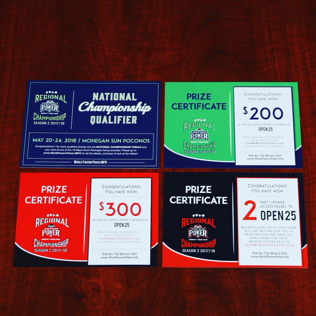 Bigger games, bigger prizes! 🎁 #WorldTavernPoker #WTPRegionals2018