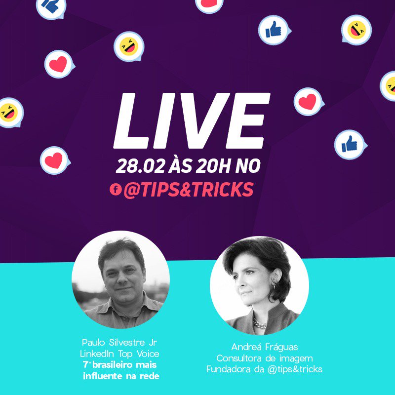 TipseTricks's tweet photo. Venha participar comigo e @paulosilvestre desse bate papo gostoso e esclarecedor sobre comunicação. https://t.co/xIAcXe2Rgn