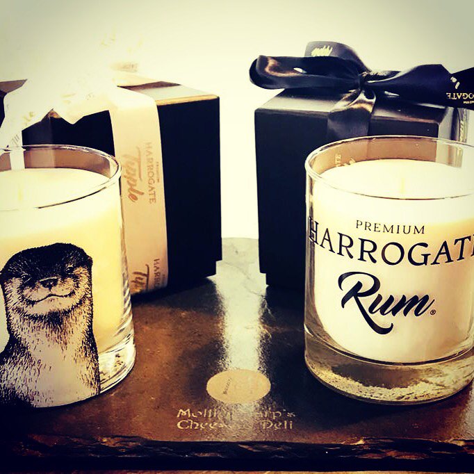 Candles from Harrogate Tipple, the Gin candle with a fresh Gin smell awakens your senses and fools your tastebuds into thinking your actually drinking gin.
The Rum candle has such a rich and warm relaxing smell it literally gives you a big hug and makes you want to cozy up.