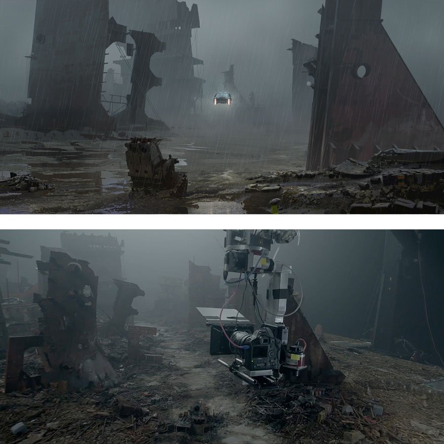 peterpopkencom's tweet photo. While paintings often reproduce whats real, some occasionally become reality...https://t.co/7onZTVSTMk #MakingOf #bladerunnerart #behindthescenes #setdesign #baftaawards #filmmaking #artdepartment #filmdesign #peterpopken https://t.co/0XqKeRNW6Z