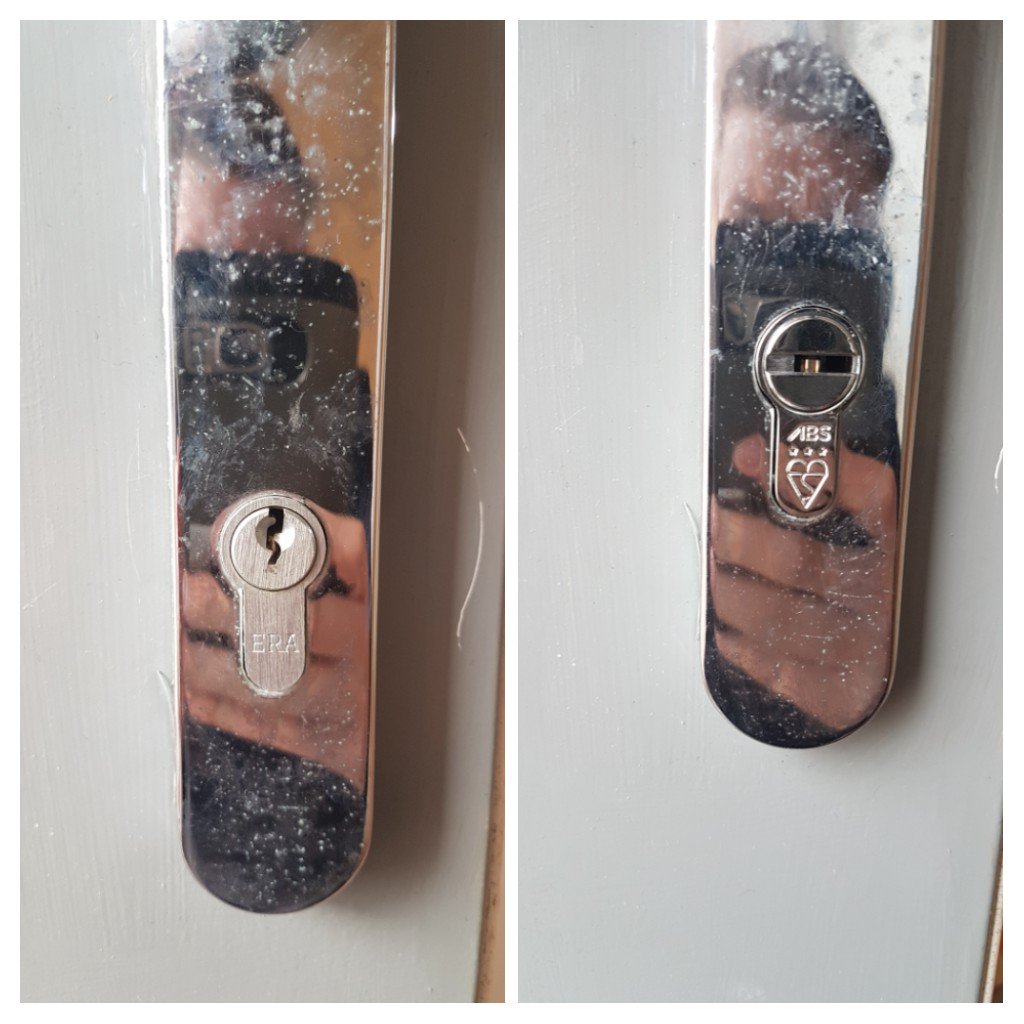 1stchoicelocks1's tweet photo. New high security cylinder upgraded for a customer in #Exeter. It's all about the 3 stars &amp; kite mark 😉 #highsecuritylocks #firstchoice #locksmiths #mobilelocksmiths https://t.co/1bXjvjJc8P