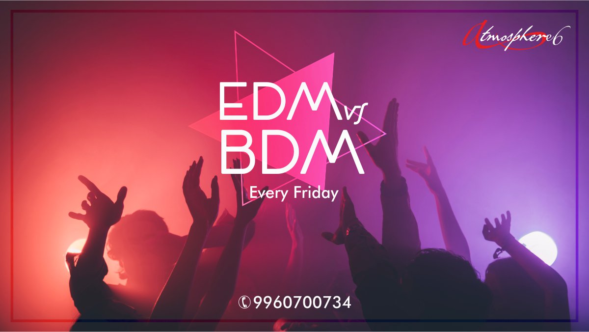 atmosphere6pune's tweet photo. Got the moves? Get ready to #dance &amp; enjoy #EDMvsBDM this #friday only at #Atmosphere6. Book your table now! #EDMBDM #Pune #EDM #BDM #VimanNagar #Pune #Foodie #PuneFoodie #openair #lounge #multicuisine #finedine #finedining #restaurant #party #nightlife #Rooftop https://t.co/7rYHDD5bZ1