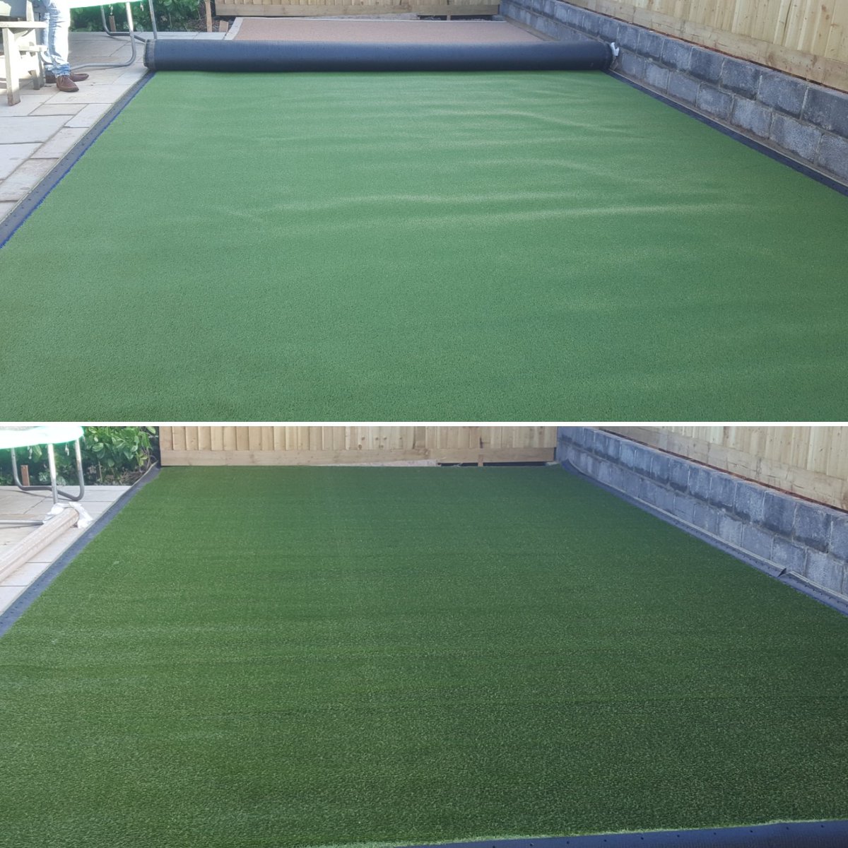 Clippergarden's tweet photo. The preferred way to lay @Namgrass artifical turf is with the pile facing towards the house. Here is the difference!
#landscaping #WednesdayWisdom https://t.co/1tNRLcb59w